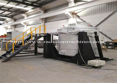 एल्युमिनियम इलेक्ट्रिक मेटल मेल्टिंग फर्नेस 500KG रेजिस्टेंस 75kW को टर्निंग करता है